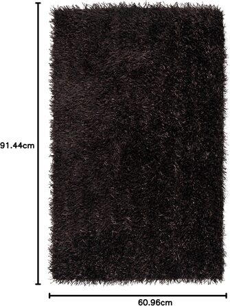 Килим SAFAVIEH Zottelig New Orleans Shag Collection, 61x91 см, шоколадного кольору