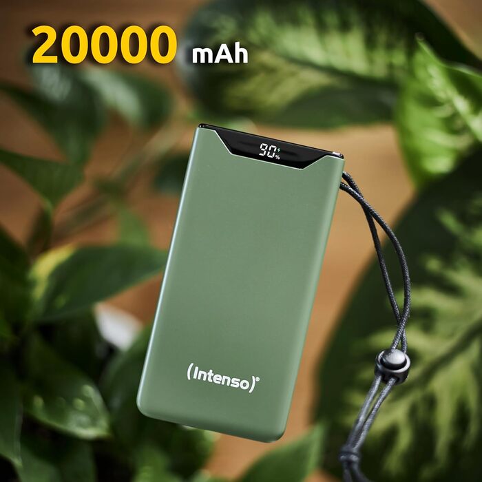 Power Bank Intenso F10000: 10000mAh, USB-C, USB-A, 20W PD, 18W QC, Жовтий