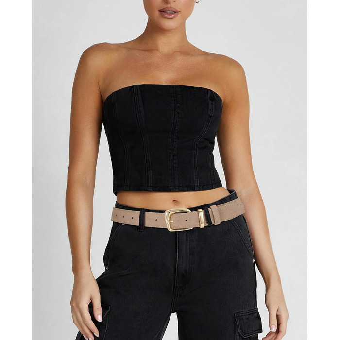 Жіночий шкіряний ремінь VONMELLI вінтажний замшевий, регульований для суконь, джинсів, костюмів з модною золотою пряжкою, колір хакі, розмір талії 66-77 см