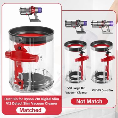 Контейнер для пилу AiLomey, замінна частина для пилососа Dyson V12 Detect Slim, V10 Digital Slim (№965272-01)