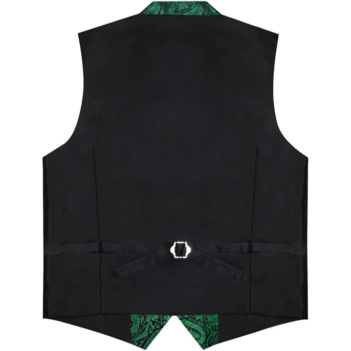 Чоловіча жилетка DiBanGu з візерунком пейслі, комплект 7 предметів: жилетка, краватка, метелик, реверсна голка, для весілля, смокінгу, костюма, 3XL, смарагдово-зелений