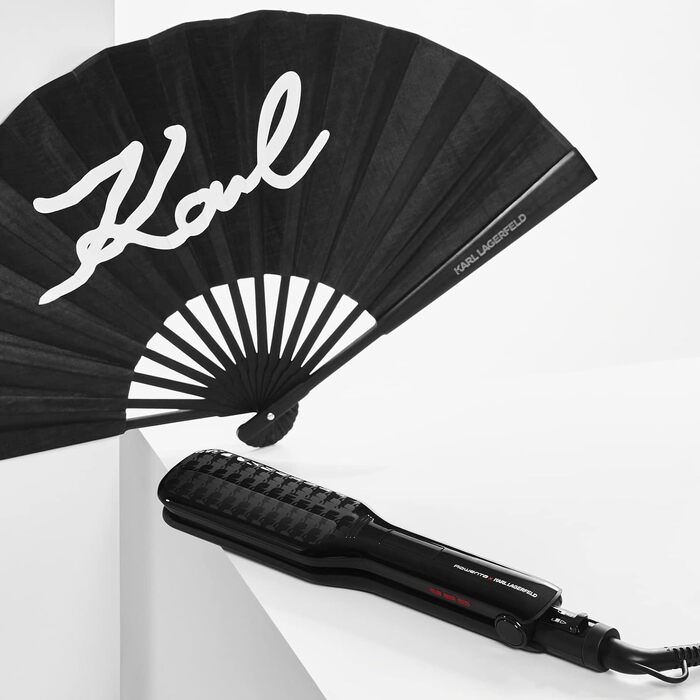 Випрямляч для волосся Rowenta x Karl Lagerfeld SF411L Extra Liss з керамічним покриттям, чорний