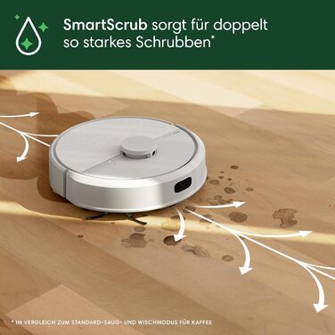 iRobot Roomba 105 Combo + AutoEmpty Dock: Робот-пилосос з автопорожненням, функцією миття та LiDAR навігацією - Чорний