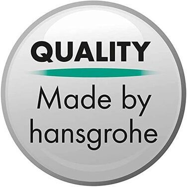 hansgrohe Crometta Showerhead Holder Set, with shower hose, 1.60 m, 2 spray patterns, water-saving, White/Chrome (Set with 1.25m shower hose, 2 spray patterns with water-saving function)