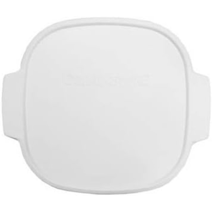 Кришка для посуду CORNINGWARE StoveTop 2/3 л, біла, пластик, квадратна, для Corningware A-2, з фіксатором, для мікрохвильовки та посудомийки