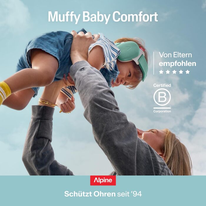 Дитячі захисні навушники Alpine Muffy Baby, шумозаглушення 24 дБ, до 5 років, бежевий колір