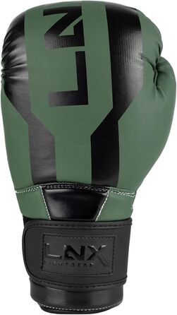 Боксерські рукавички LNX Stealth - чоловічі/жіночі, 8-16 Oz - для кікбоксингу, боксу, муай-тай, ММА, спарингу, тренувань. Колір: Хакі (302), вага: 10 Oz