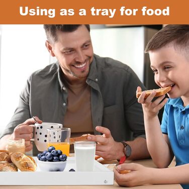 Бамбуковий столик для ліжка SHUESS з відкидними ніжками, 41,5 x 30 x 20,5 см. Ідеально для сніданку, роботи, сервірування та відпочинку на ліжку або дивані