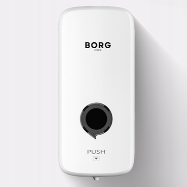 Настінний ручний дозатор для мила BORG, 500 мл, білий