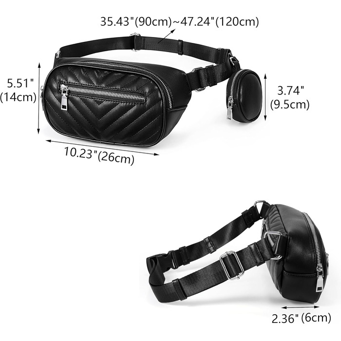 Жіночий гаманець UTO з PU шкіри, багатофункціональний на замку, клатч для телефону (1285, чорний)