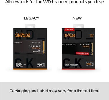 SSD WD_BLACK SN7100 NVMe 4TB - Високопродуктивний накопичувач для ігор (PCIe Gen4, 7250 МБ/с, M.2 2280)