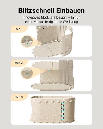 Будиночок для котів з фетру, лежанка для котів, затишна кімната для котів, 58 x 33 x 30 см, ігровий Peek-a-Boo, зимовий, захист кігтів, бежевий, 1 шт.