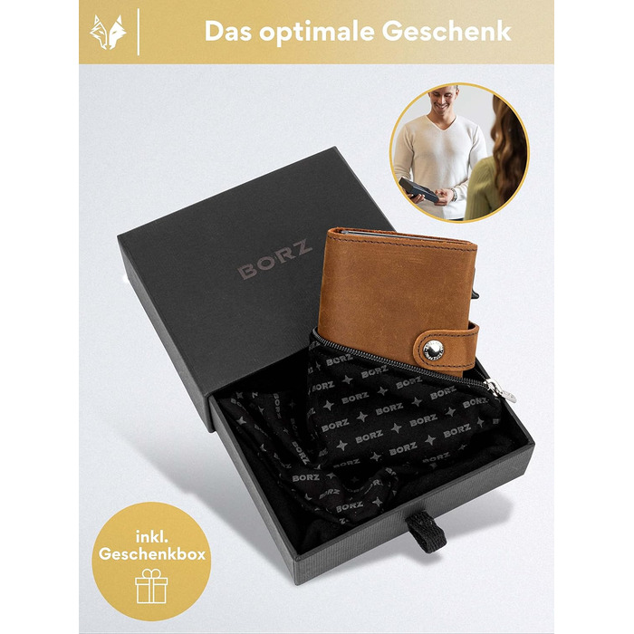 Стильне шкіряне портмоне MAXUS MAGNETIC 2 з відділенням для монет та AirTag, RFID захистом, для карток та грошей, синього кольору