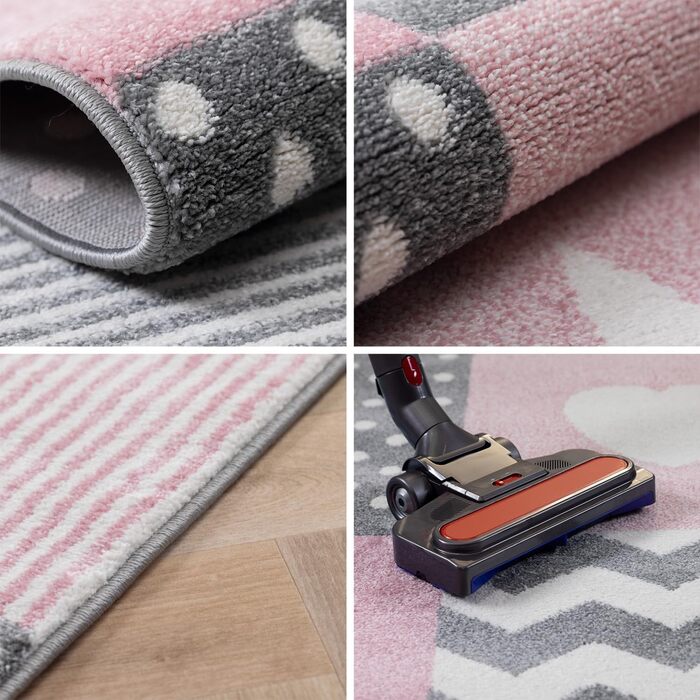 Дитячий килим круглий Elefant Design, короткий ворс, для дівчаток та хлопчиків, антиалергенний, м'який, синьо-сірий, 120 см. Килим в дитячу кімнату