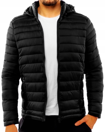 Чоловіча стібана куртка J STYLE зі знімним каптуром, 23M9006-392, розмір XL