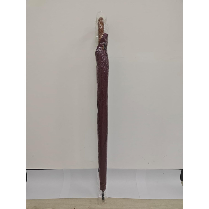 KEYHOT Windproof Umbrella - Large Stick Umbrella with Wooden Handle for Men & Women - 12 Ribs, XL - Burgundy, 118cm