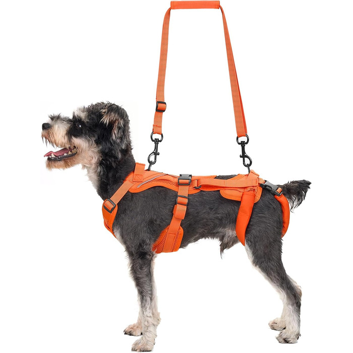 Шлейка для собак OneTigris Hopper для підтримки та реабілітації, помаранчевий, XS (4-8 кг)