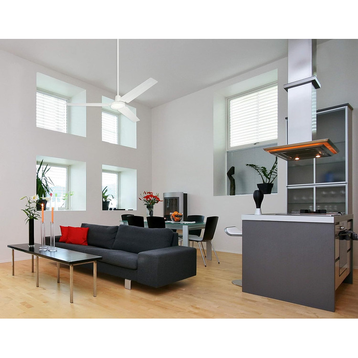 Стеляний вентилятор Westinghouse Industrial білий 7226840, діаметр 142 см