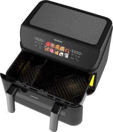 Фритюрниця Cecotec Cecofry&Grill Duoheat 10000 з грилем, 10 л, 2800 Вт, подвійний нагрів, чорний | Air Fryer