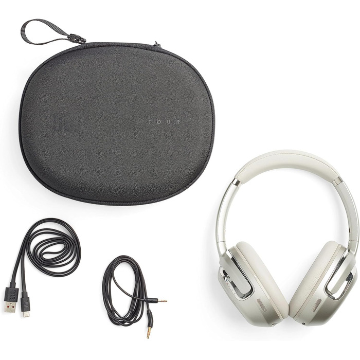 JBL Tour One M2 – Бездротові навушники Over-Ear з активним шумозаглушенням – Bluetooth, Champagne, до 40 годин роботи від акумулятора