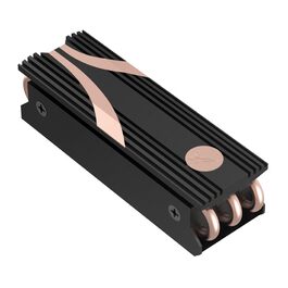 Радіатор для SSD Sabrent M.2 NVMe з алюмінію, з термопадом, HeatPipe, сумісний з PS5, для ПК, DIY, чорний