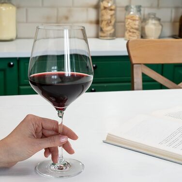 Krosno Burgundy Red Wine Glasses | Set of 6 | 860 ML | Splendour Collection | Perfect for home, restaurants, and parties | Dishwasher safe
