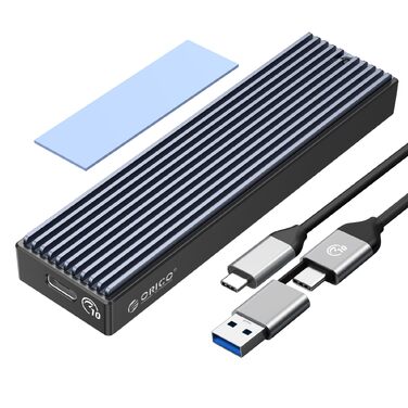 Зовнішній корпус-адаптер ORICO M.2 NVMe SSD USB-C 3.2 Gen2 10Gbps для PCIe NVMe M-Key/M+B Key (2230/2242/2260/2280), підтримка UASP, M-2PV