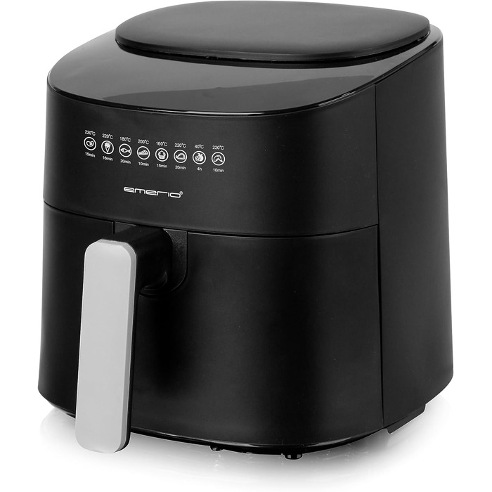 Цифрова аерофритюрниця Emerio 4.5 л, без олії, 8 програм, 1300 Вт, BPA Free, швидкий нагрів