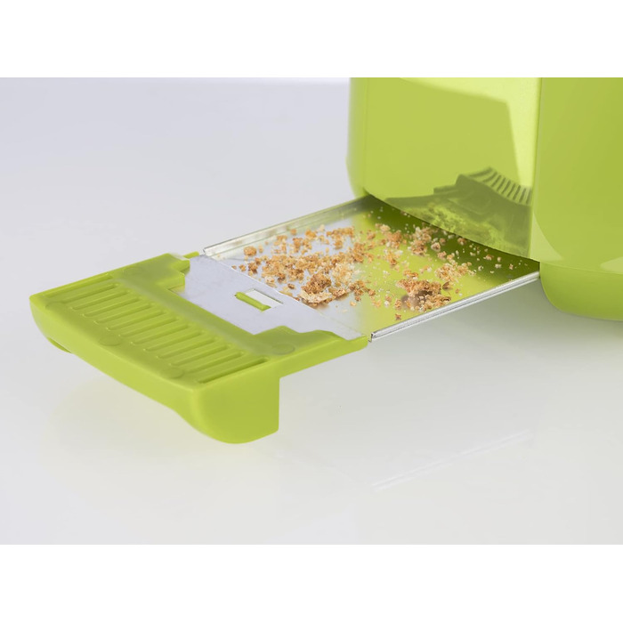 Тостер Korona 21133 зелений - 2 відділення, 750 Вт, з підставою для тостів та функціями розморожування та підігріву