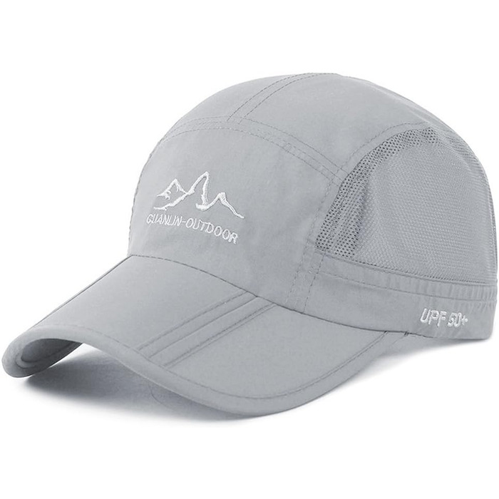Кепка бейсболка чоловіча жіноча універсального розміру сірого кольору для спорту та подорожей