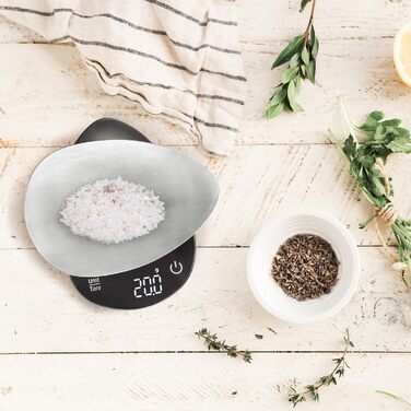 CASO FinoCompact Kitchen Scale - Battery-Free Kinetic Energy Scale - 5kg Capacity, 1g Increments - Testsieger