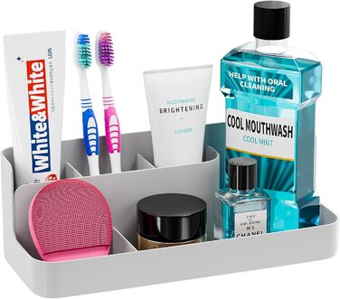 VITVITI Electric Toothbrush Holder, Grey Electric Toothbrush Toothbrush Holder for Bathroom, Plastic Toothbrush Caddy, Organizer Storage, Bathroom Toothbrush Toothpaste Holder