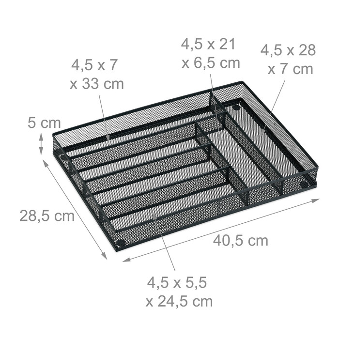 Metal Cutlery Drawer Organizer