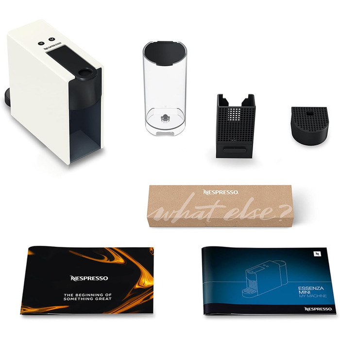 Кавомашина Nespresso Krups XN1101 Essenza Mini, біла, 1260W, 0.7л, клас енергоефективності A (без спінювача молока)