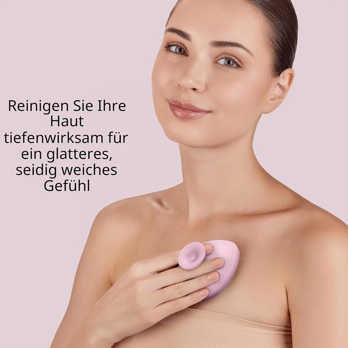 Силіконова щітка для тіла GESKE Body Brush 4 в 1 для глибокого очищення та масажу, ергономічний дизайн, рожева