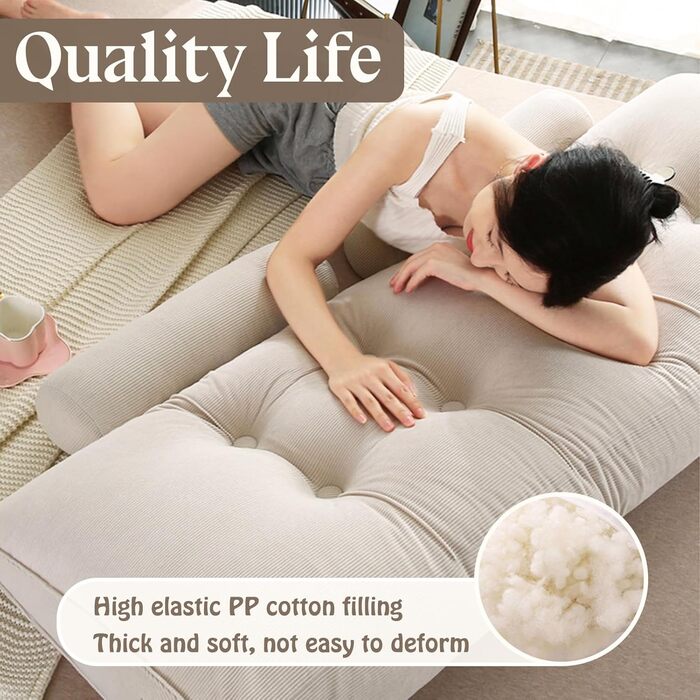 Підголовник для ліжка Keilkissen: Зручний трикутник для підтримки спини та шиї (80x50x20 см)