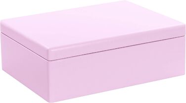 Large Wooden Box with Lid - All-Purpose Wooden Box - Storage Box | Toy Chest - Gift Packaging | Decorative Box for Crafts FSC® (approx. 40 x 30 x 14 cm | L, Pink)