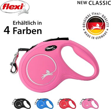 Flexi Classic L рулетка для собак до 50 кг (рожева, M: 5м (<25кг))