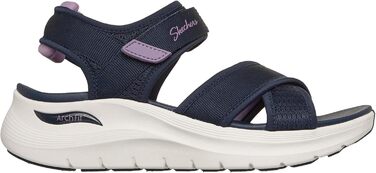 Skechers Arch Fit 2.0 Feelin' Bright - жіночі сандалі на плоскій підошві, темно-сині (36 EU)