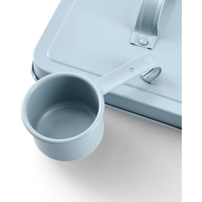 Кормниця для собак Zeller 19218 'Woof', метал, білий/блакитний, 23,4 x 16,2 x 23,2/25,8 см