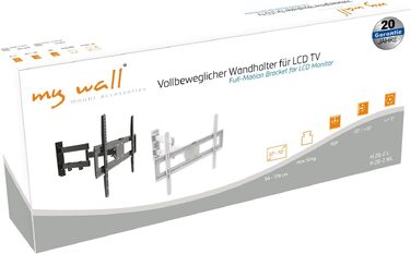 Настінний кронштейн для телевізора myWall H26-2WL, для діагоналей 37-70 дюймів (94-177.8 см), нахильний, поворотний та поворотний (Rotierbar), 20 років гарантії