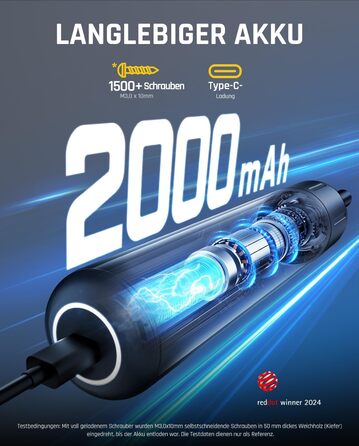 Електрична викрутка Fanttik S1 Pro 3.7V з магнітом, комплект з 16 біт, регулювання крутного моменту до 6 Nm, акумулятор 2000 mAh, для ремонту меблів та комп'ютерів