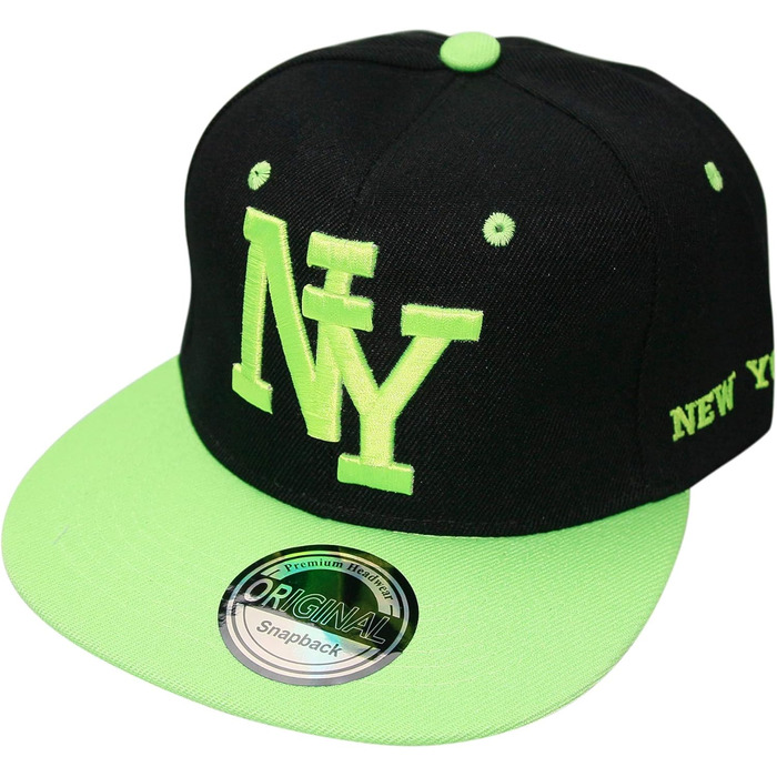Кепка Snapback New York - сіро-біла, регульований розмір 52-58 см, логотип NY