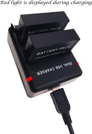 Акумулятор Suptig для GoPro Hero4 Black/Silver + зарядний пристрій (2 шт.)