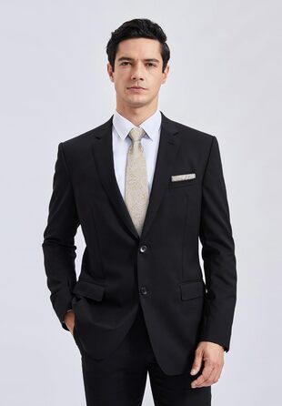 Кравка для чоловіків HISDERN: комплект краватки та нагрудного хустинки з павловушковим візерунком, формальна класична краватки для весілля, N-Бежевий