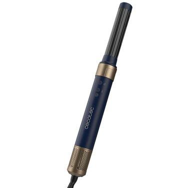 Фен-щітка Cecotec AirGlam Blue 12in1 з Coanda CeramicCare - 12 насадок, 1400W, цифровий двигун, зменшує пухнастість