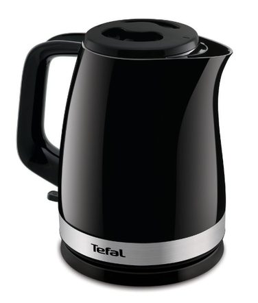 Електричний чайник Tefal Delfini KO150F30, 2400 Вт, 1,5 л, чорний