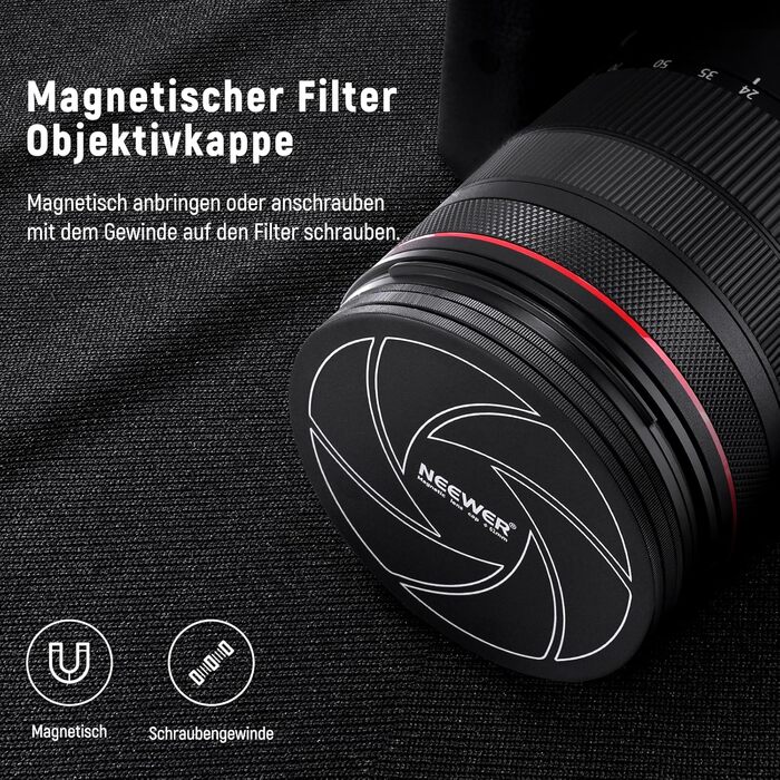 NEEWER Набір фільтрів ND 62mm 5-в-1: ND1000, CPL, UV, адаптер, кришка + сумка (62мм)