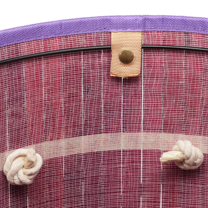 Relaxdays Bamboo Laundry Basket Round