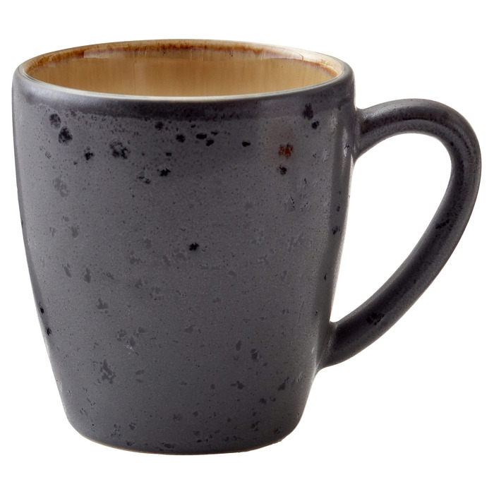 Кавові чашки BITZ Stone, набір (4 шт), 30 cl, чорний/бурштиновий